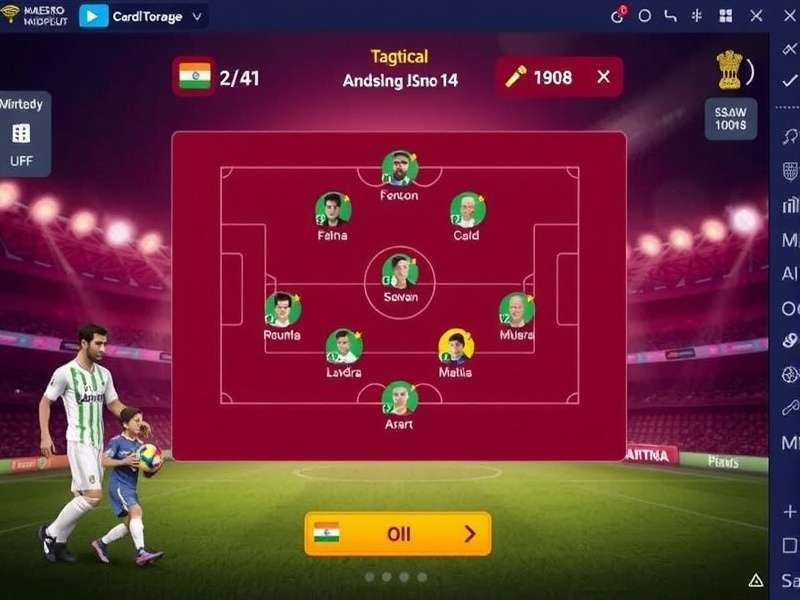Maestro Of Midfield formation customization interface